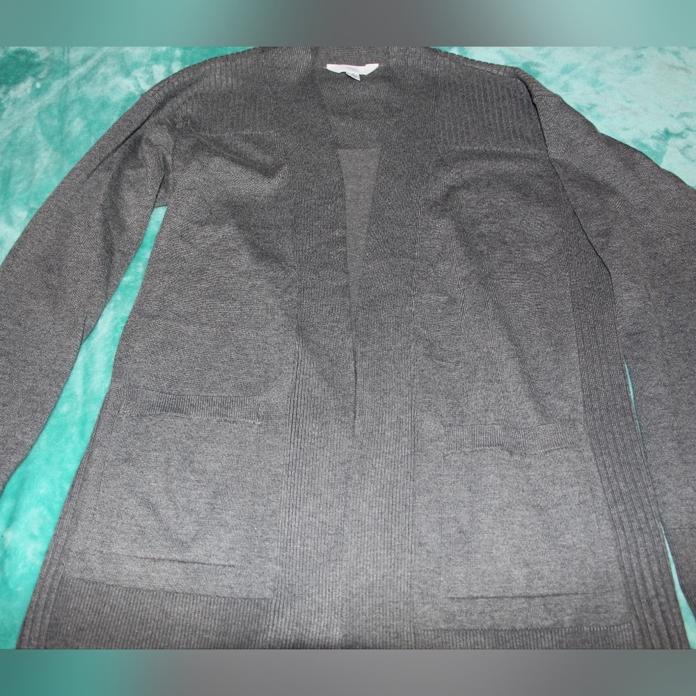 Women's Long Grey Cardigan